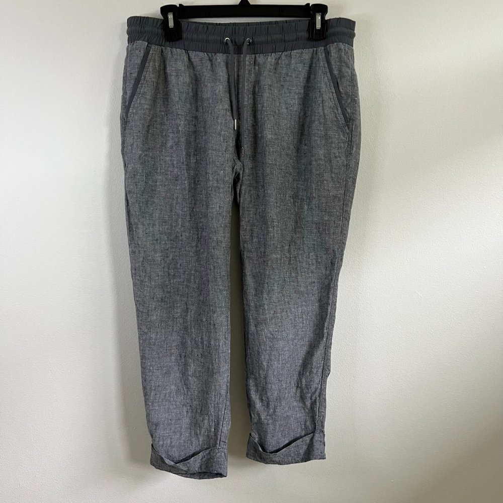 Athleta Linen Pants – Gray – 12P